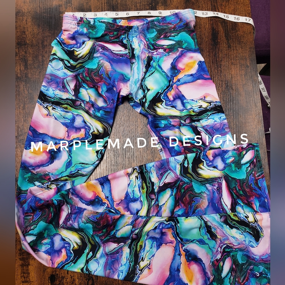 NWT* Xs/ X Long 24x35 flares💜 MarpleMade Designs  super soft yoga, low rise, - Picture 3 of 16